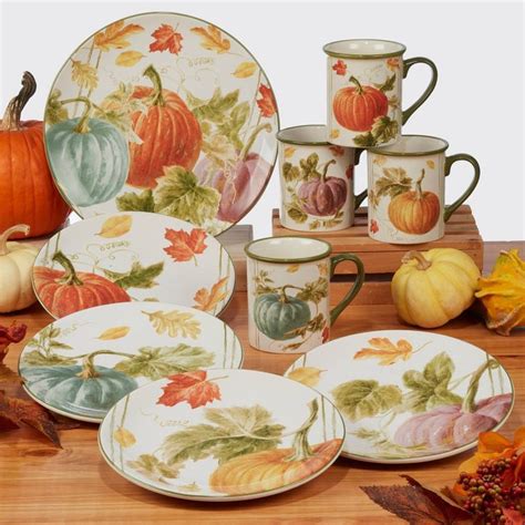 Oz Pk Earthenware Autumn Harvest Mugs Certified International