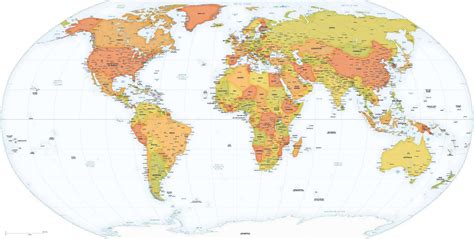 World Robinson Projection Map