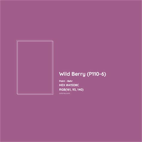 Behr Wild Berry P110 6 Paint Color Codes Similar Paints And Colors