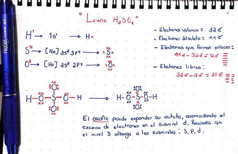 Estructura De Lewis Del Ácido Sulfúrico