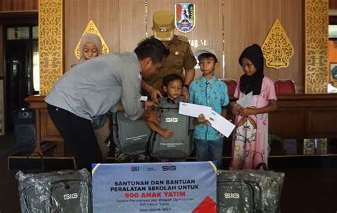 Sig Pabrik Tuban Bagikan Ratusan Paket Sembako Dan Santunan Anak Yatim