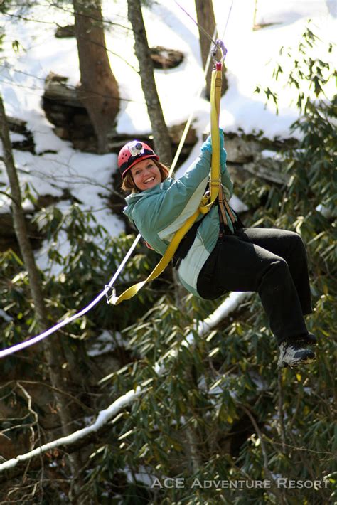 Winter zip-lining at ACE Adventure Resort - West Virginia Explorer