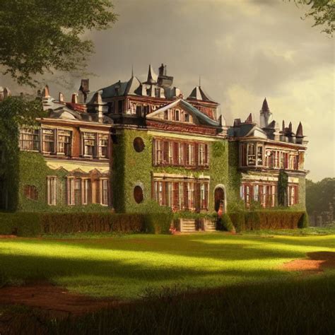 Prompthunt Matte Painting Of A Countryside Landscape Of A Noble Estate