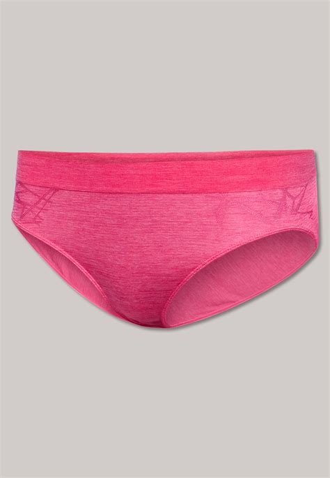 Bikini Ultra Lightweight Seamless Waistband Heather Pink Active Mesh Light SCHIESSER