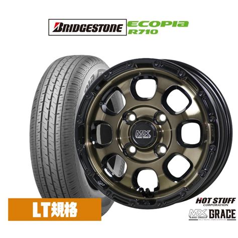 HOT STUFF サマータイヤ ホイール4本セット ホットスタッフ マッドクロス グレイス ブリヂストン ECOPIA エコピア R710
