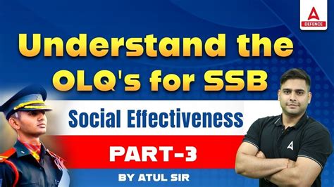 Understand The OLQ S For SSB Social Effectiveness Part 3 How To