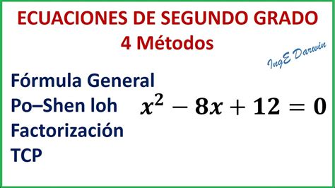 Diferentes Formas De Resolver Una Ecuacion Cuadratica Vostan