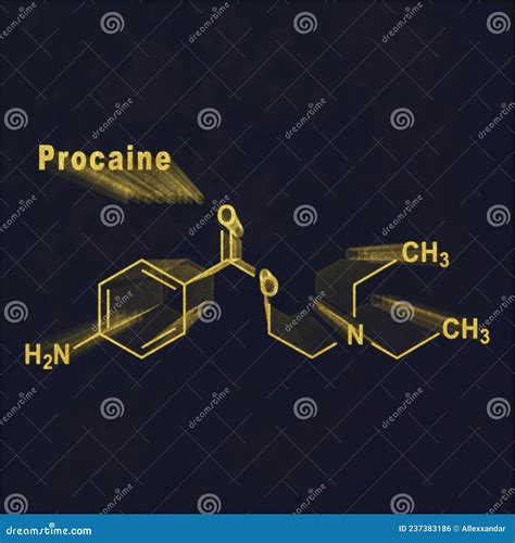 Procaine, Anesthetic Drug, Structural Chemical Formula Stock Photo ...