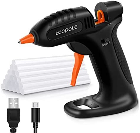 Amazon Rimyew Cordless Hot Glue Gun And Sticks Set Cordless Glue Gun For Craft Mini Hot