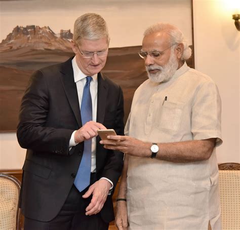 Apple Ceo Tim Cook Meets Pm Modi Launches Updated Version Of Narendra