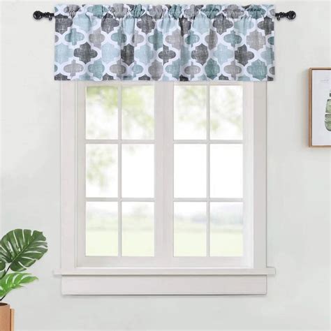 Haperlare W X L Valances Geometric Blackout Valance Curtains For