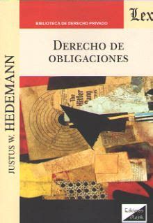 Librería Dykinson Derecho de Obligaciones Hedemann Justus W