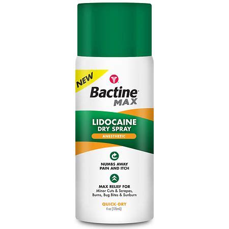 Bactine Max Lidocaine Dry Spray Walgreens