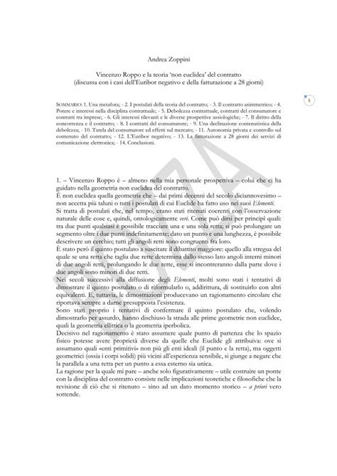 Pdf Vincenzo Roppo E La Teoria Non Euclidea Del Contratto Dokumen