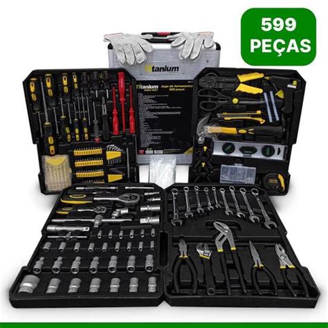 Kit Jogo De Ferramentas Pe As Maleta Titanium Kit Ferramentas