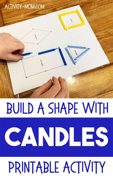 Candle Shapes (printable) - The Activity Mom