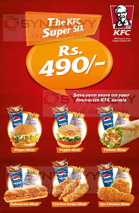 Kfc Sri Lanka Super Six Promotions For Rs 49000 Synergyy