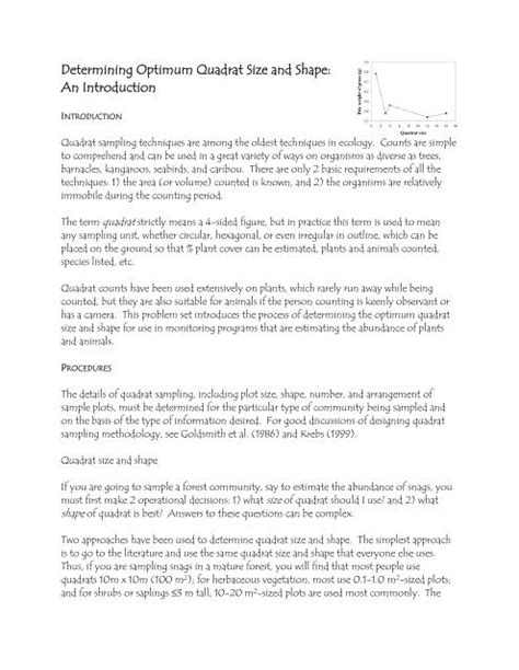 Determining Optimum Quadrat Size and Shape: An Introduction