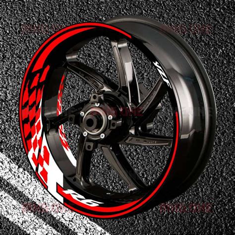 Yamaha Yzf R6 Fire Stickers Set For Rims Mxg One Best Moto Decals