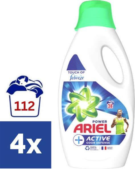 Ariel Activ Geurbestrijder Vloeibaar Wasmiddel 4 X 1540 Ml 112