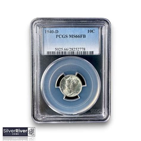 D Mercury Dime Certified Ms Fb By Pcgs Full Split Bands