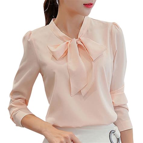 Fashion Work Office Long Sleeve Stand Collar Button Women Blouses Available In T Shirt Hoodie