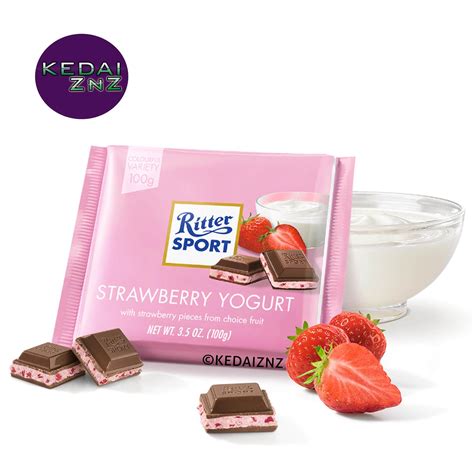 Bday Sale Chocolate Ritter Sport Strawberry Yogurt Chocolate Bar G