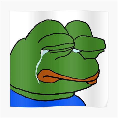 "Crying Pepe Meme" Poster for Sale by BoomerUSA | Redbubble