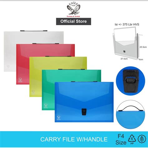 Jual Carry File Box With Handle Eaglefiles F Folio Tas Dokumen