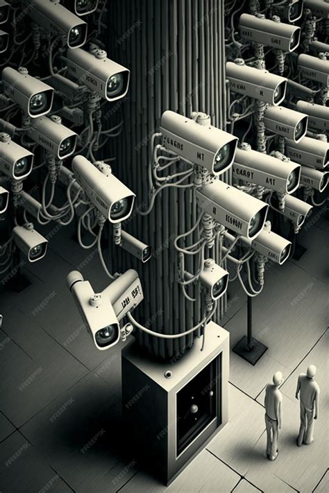 Premium Photo | Couple of people standing in front bunch surveillance