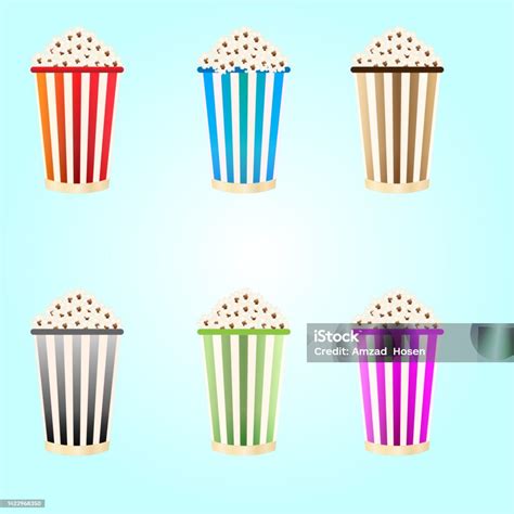 Popcorn Box Design Shape Stock Illustration - Download Image Now - Arts ...