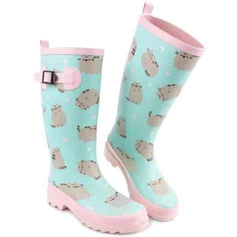 Bottes de pluie Pusheen Femme Caoutchouc Boucles latérales À