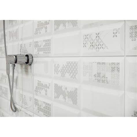 Płytka ścienna NARIS white patchwork glossy 29 7x60 gat II OUTLET