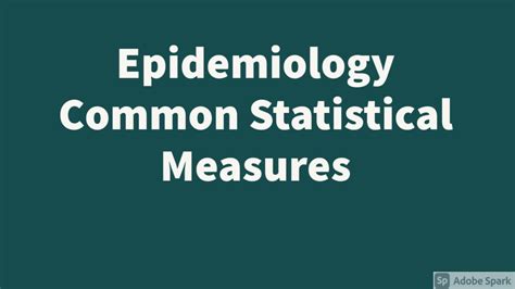 Epidemiology Measures Of Disease Prevalence Cumulative Incidence And