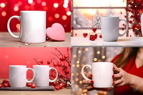 Valentines Day Mug Mockup Bundle Valentine Coffee Cup Mockups Buy T