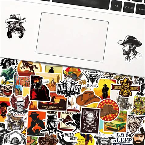 100 Western Elements Series Stickers New Western Cowboy Temu