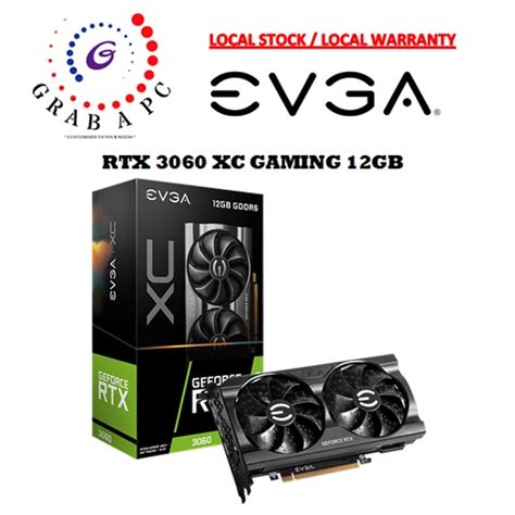 Evga Geforce Rtx 3060 Xc Gaming Lhr 12gb Gddr6 12g P5 3657 Kr Free Gaming Mouse Shopee Singapore