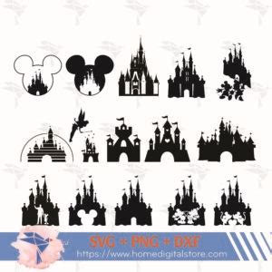 Disney Castle SVG, PNG, DXF