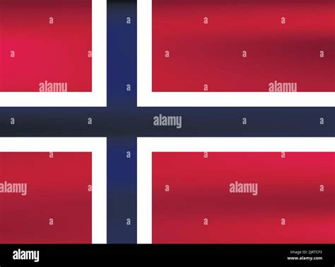 Flag Of Norway Norwegian National Symbol In Official Colors Template Icon Abstract Vector