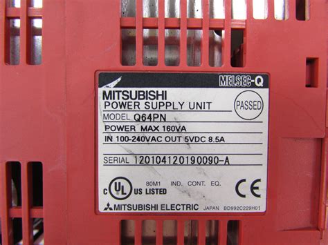 Mitsubishi Melsec Q Q Pn Power Supply Unit Premier Equipment