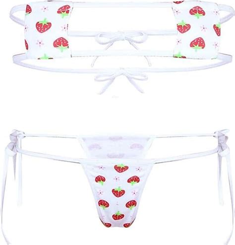 VicSec Women Micro Bikini Cute Cat Paw Embroidery Kawaii Swimsuit Japanese Anime Lingerie Tiny