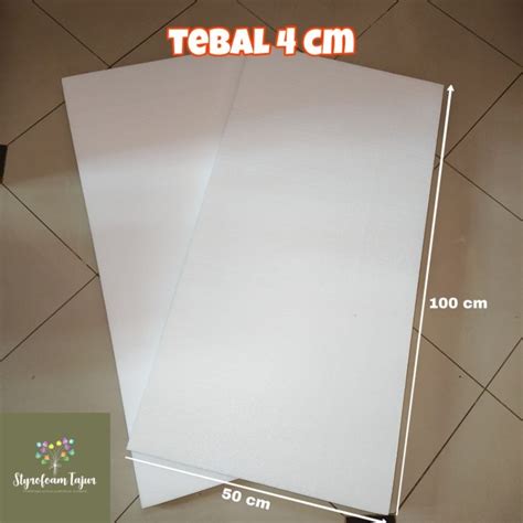 Jual 100 X 50 Tebal 4 Cm Styrofoam Lembaran Gabus Lembaran Shopee