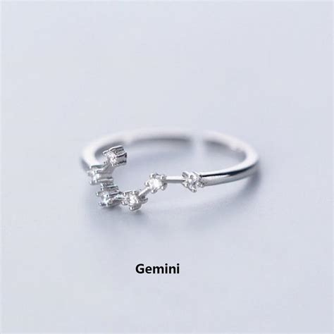 Satın alın Ladies Zodiac Ring Fashionable Open Adjustable Ring 12