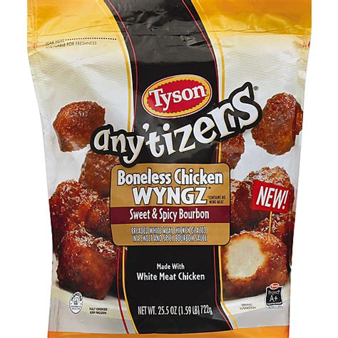 Tyson Any Tizers Sweet Spicy Bourbon Boneless Chicken Bites 24 Oz