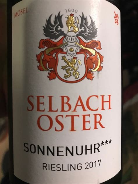 2017 Selbach Oster Zeltinger Sonnenuhr Riesling Trocken Germany