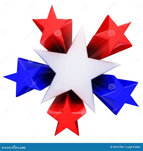 Red, White And Blue Stars Stock Illustration - Image: 40251986