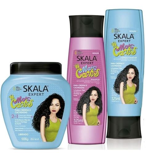 Kit Skala Mais Cachos Shampoo Condicionador Creme Em Compre