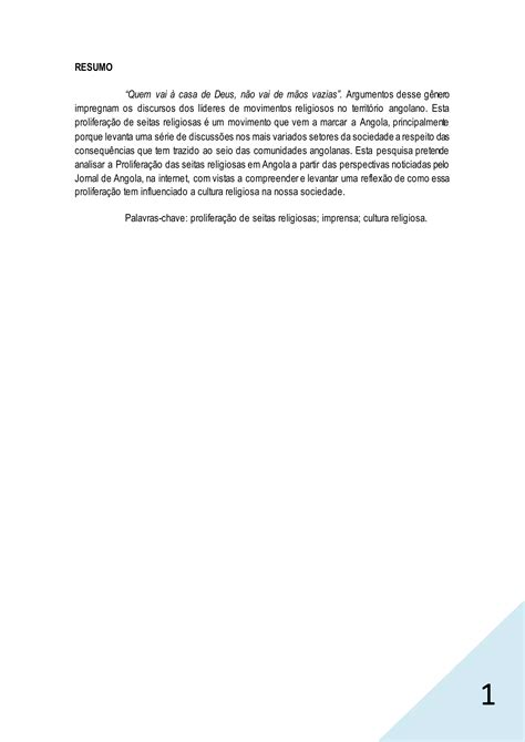 Proliferação das seitas religiosas em Angola PDF