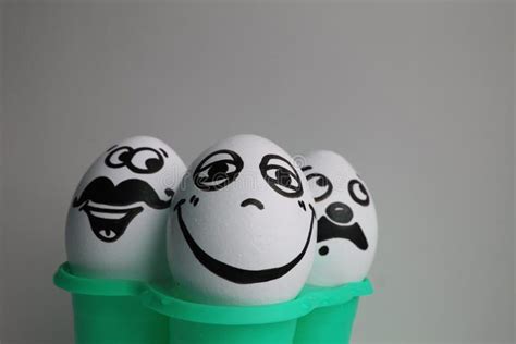 Eggs With A Cute Face Stock Image Image Of Emotion Background 90280837