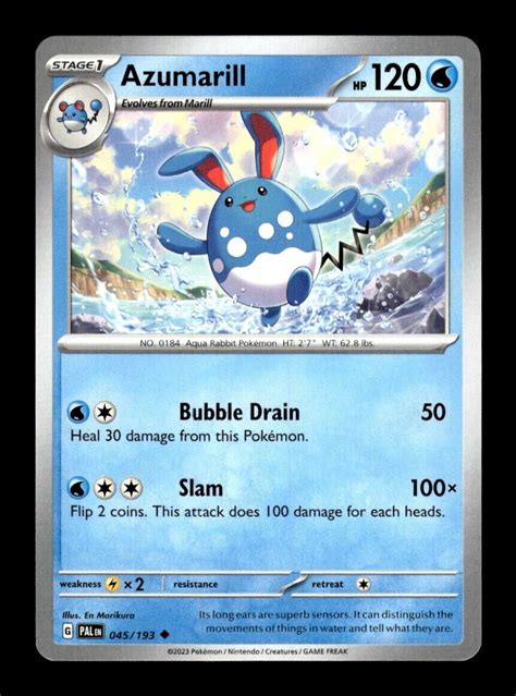 Pokemon Paldea Evolved Azumarill Ebay